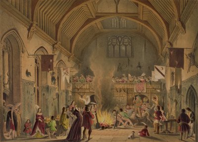 Banket in de baroniale hal, Penshurst Place, Kent, uit 